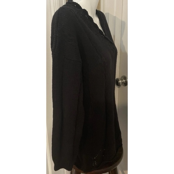 Persuasion Black Sweater Womens Size Medium V-Neck New Vintage - Picture 3 of 7